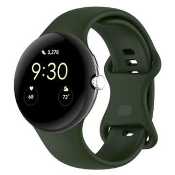 Google Pixel Watch 3 45mm Silicone Watch Band - Green - 1