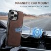 iPhone 16 Pro Suteni H16 Litchi Texture Leather Wallet Case (Brown) - 3