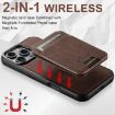 iPhone 16 Pro Suteni H16 Litchi Texture Leather Wallet Case (Brown) - 5