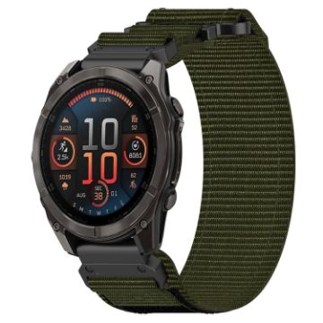 Garmin Fenix 8 AMOLED 47mm Nylon Hook and Loop Fastener Watch Band - 1