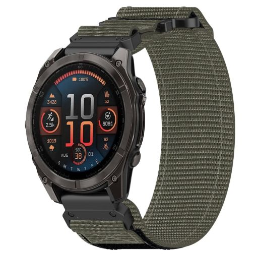 Garmin Fenix 8 AMOLED 47mm Nylon Hook and Loop Fastener Watch Band - 1