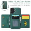iPhone 16 DG.MING M5 Series Zip RFID Multi Card Detachable Leather Phone Case - 6