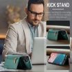 iPhone 16 DG.MING M5 Series Zip RFID Multi Card Detachable Leather Phone Case - 8
