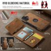 iPhone 16 Plus DG.MING M5 Series Zip RFID Multi Card Leather Case - 4