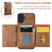 iPhone 16 Plus DG.MING M5 Series Zip RFID Multi Card Leather Case - 6