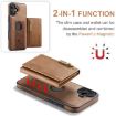 iPhone 16 Plus DG.MING M5 Series Zip RFID Multi Card Leather Case - 7
