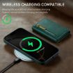 iPhone 16 Pro DG.MING M5 Series Zip RFID Multi Card Detachable Leather Phone Case Green - 3