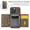 iPhone 16 Pro DG.MING M5 Series Zip RFID Multi Card Detachable Leather Phone Case - 6