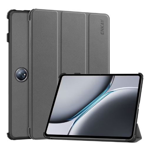 Grey ENKAY Tri-fold Tablet Case for OnePlus Pad 2/Pad Pro 12.1 - 1
