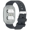 EmeTerm Grey Silicone Watch Band with Silver Buckle - 2