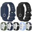 EmeTerm Grey Silicone Watch Band with Silver Buckle - 5