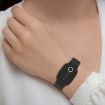 EmeTerm Grey Silicone Watch Band with Silver Buckle - 9