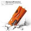 Samsung Galaxy Z Fold6 Grid Texture Wallet Phone Case - Orange - 4