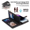 Motorola Moto G75 5G ESEBLE Star Series Lanyard Zipper Wallet RFID Leather Case - 7