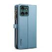 Motorola Moto G75 5G Blue Leather Case with Lanyard Zipper Wallet - 3