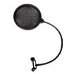 Double-layer Microphone Wind Screen Pop Filter Shield - Black - 2