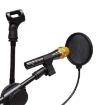 Double-layer Microphone Wind Screen Pop Filter Shield - Black - 6