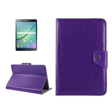 8" Tablet Leather Case Crazy Horse Texture for Galaxy Tab S2 8.0 (Purple) - 1