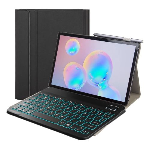 Samsung Galaxy Tab S7 T870/T875 11" Keyboard Leather Case - Black - 1