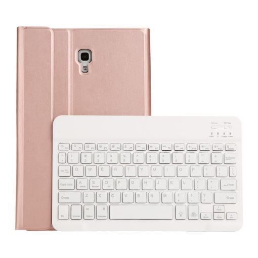 Samsung Galaxy Tab A 10.5 Bluetooth Keyboard Leather Case - Rose Gold - 1