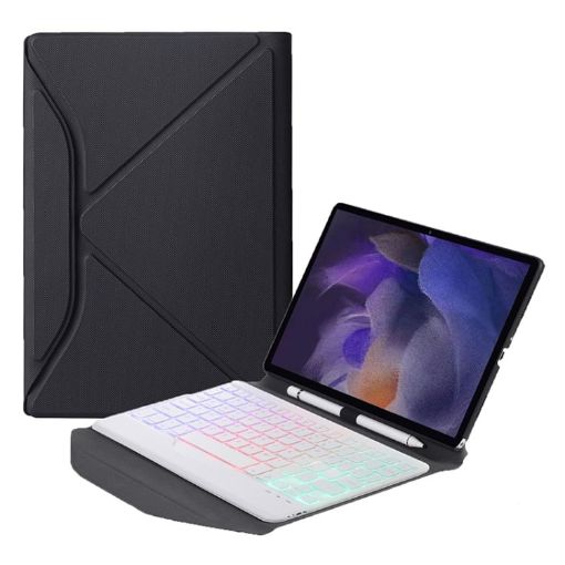 Samsung Galaxy Tab A8 2021 Bluetooth Keyboard Leather Case with Backlight - 1
