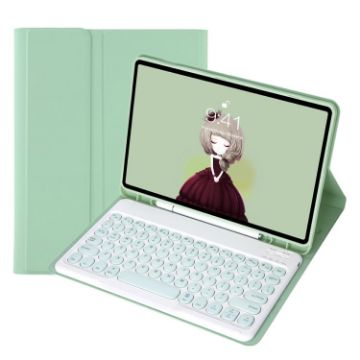 Samsung Galaxy Tab S8 11" & S7 11" Bluetooth Keyboard Case - Light Green - 1