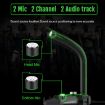 GK Desktop USB Dual Mic Condenser Microphone - White + Blue - 5