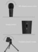 Yanmai SF-910 Condenser Microphone with Tripod Holder - Black - 5