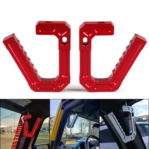 Red Aluminum Interior Handle for Jeep Wrangler JK 2007-2018 - 1