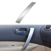 Nissan Qashqai Left-Drive Car Door Inside Handle Cover - Silver - 1