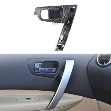 Carbon Fiber Base Left Door Handle Bracket for Nissan Qashqai - 1