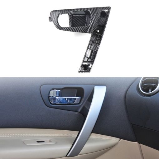 Carbon Fiber Base Left Door Handle Bracket for Nissan Qashqai - 1