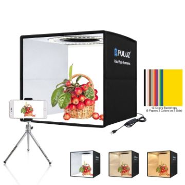 PULUZ 25cm Folding Ring Light Studio Tent Box with 6 Backdrops - 1