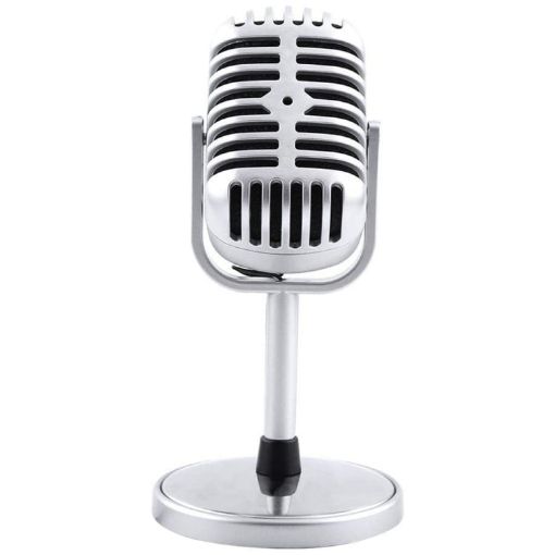 Plastic Classic Style 3.5mm Standing Microphone - 1