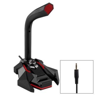 GK Desktop Dual Mic Condenser Microphone - Red - 1