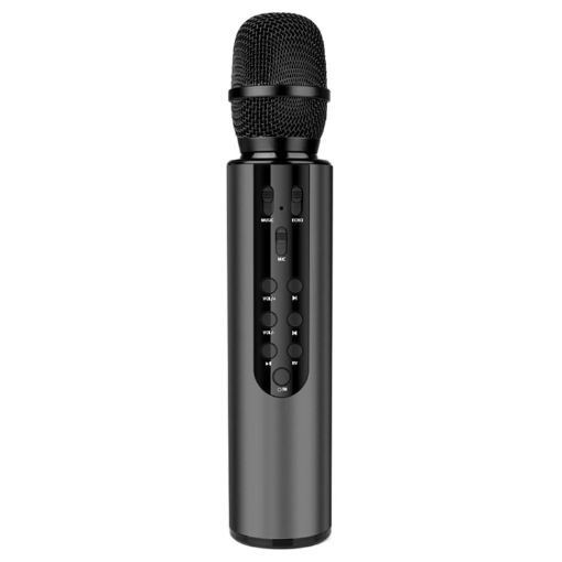 K3 Bluetooth 5.0 Karaoke Microphone - Black - 1