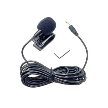 Stick-on Clip-on Lavalier 2.5mm Jack Mono Microphone for Car GPS/Bluetooth - 1