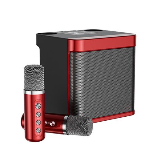 YS-203 Bluetooth Karaoke Speaker Wireless Microphone (Red) - 1
