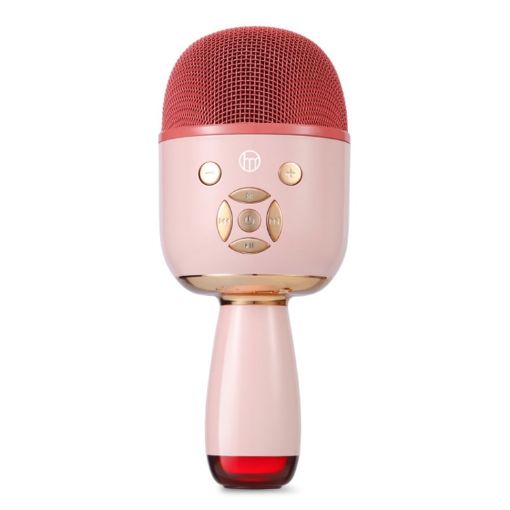 K58 Home Bluetooth Wireless Microphone With Lamp - Pink - 1