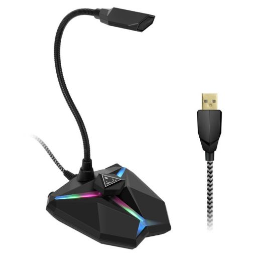 Yanmai G35 Gaming Microphone with RGB Lighting & USB Cable - 1
