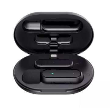 K61 Wireless Lavalier Microphone with Charging Box - Noise Reduction - 8 Pin Interface - 1