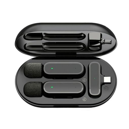 Wireless Lavalier Microphone with Charging Box - Type-C Interface - 1