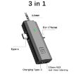 S17 Wireless 3 In 1 Lavalier MIC For Phone SLR Camera - Full Black - 2