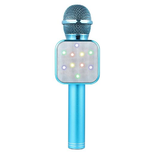 WS-1818 LED Light Flashing Microphone Bluetooth Wireless (Blue) - 1