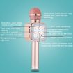 WS-1818 LED Light Flashing Microphone Bluetooth Wireless (Blue) - 3