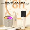 WK D43 Mini Karaoke Bluetooth Speaker - Beige - 4