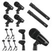 XTUGA MI7-G 7-Piece Drum Mic Kit - Wired Dynamic Microphone Set - 1