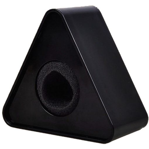 Interview Microphone Logo Flag Station - Triangular Black - 1