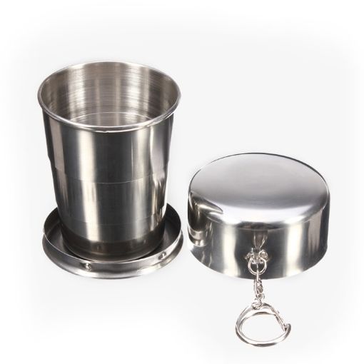 Stainless Steel Retractable Outdoor Cup - Small Size - 1