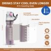 590ml Summer Outdoor Sports Training Spray Cooling Water Cup - Splash Ink - 4